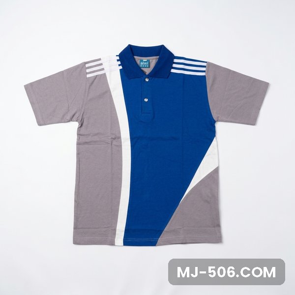 Baju Olahraga Warna Biru Benhur Abu Baju Olahraga Warna Biru Benhur Abu, kaos olahraga kerah polo biru benhur di bagian depan dengan sisi dan lengan abu, list putih di bahu dan list putih di lengan
