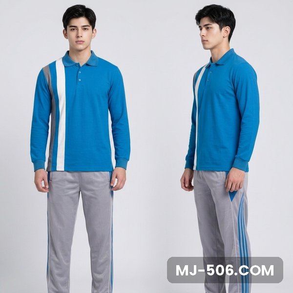 Baju Olahraga Kantor Biru Celana Abu Baju Olahraga Kantor Biru Celana Abu, setelan kaos polo katun cardet 24s dan celana training diadora