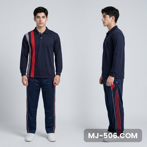 Baju Olahraga Kantor Biru Dongker Baju Olahraga Kantor Biru Dongker, setelan kaos polo katun cardet 24s dan celana training diadora