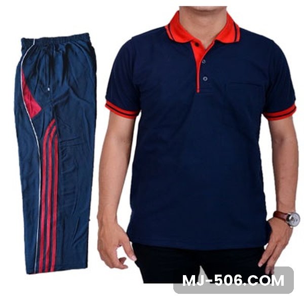 Baju Olahraga Polo Lacos Dongker Kerah Merah Baju Olahraga Polo Lacos Dongker Kerah Merah, setelan polo lacos lengan pendek dan celana training diadora