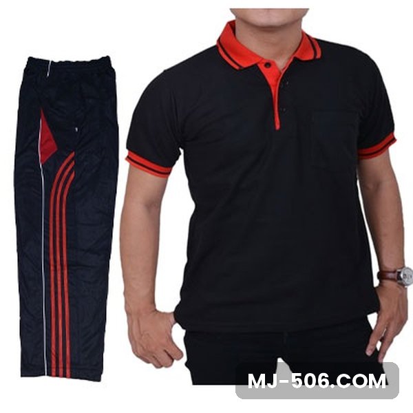 Baju Olahraga Polo Lacos Hitam Kerah Merah Baju Olahraga Polo Lacos Hitam Kerah Merah, setelan polo lacos lengan pendek dan celana training diadora