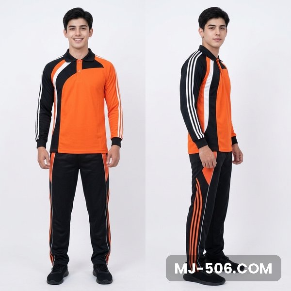 Baju Seragam Olahraga Oranye Lengan Hitam Baju Seragam Olahraga Oranye Lengan Hitam, setelan polo raglan katun cardet 24s dan celana training diadora