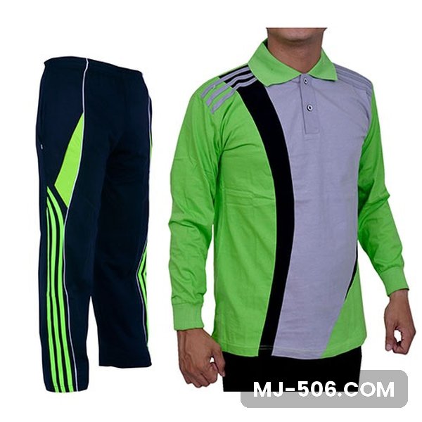 Baju Training Hijau Stabilo Abu Baju Training Hijau Stabilo Abu, setelan baju training polo katun cardet 24s dan celana training diadora