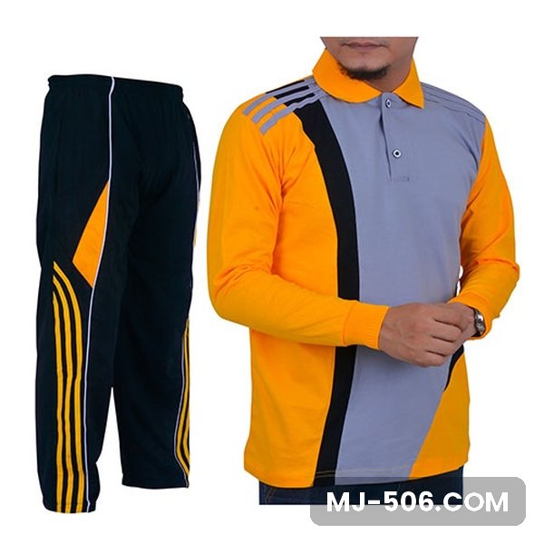 Baju Training Kuning Abu Celana Hitam Baju Training Kuning Abu Celana Hitam, setelan baju training polo katun cardet 24s dan celana training diadora