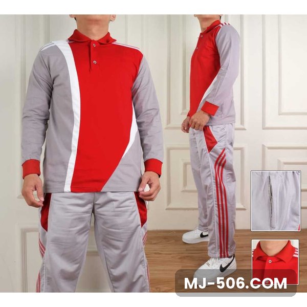 Baju Training Merah Abu Celana Abu Baju Training Merah Abu Celana Abu, setelan baju training polo katun cardet 24s dan celana training diadora