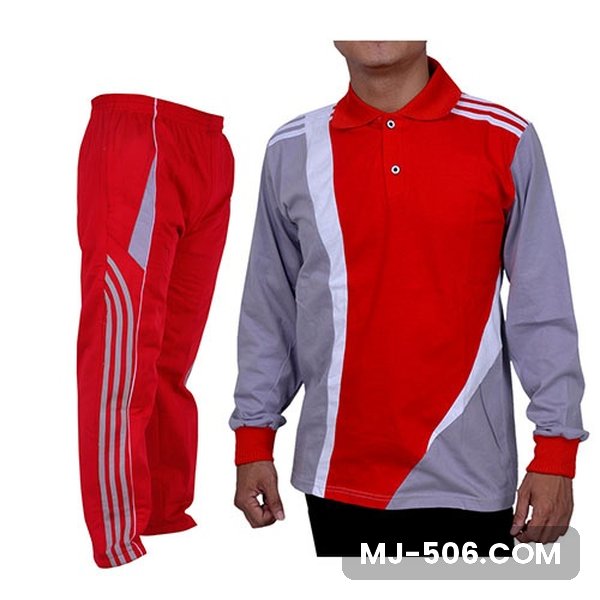 Baju Training Merah Abu Celana Merah Baju Training Merah Abu Celana Merah, setelan baju training polo katun cardet 24s dan celana training diadora