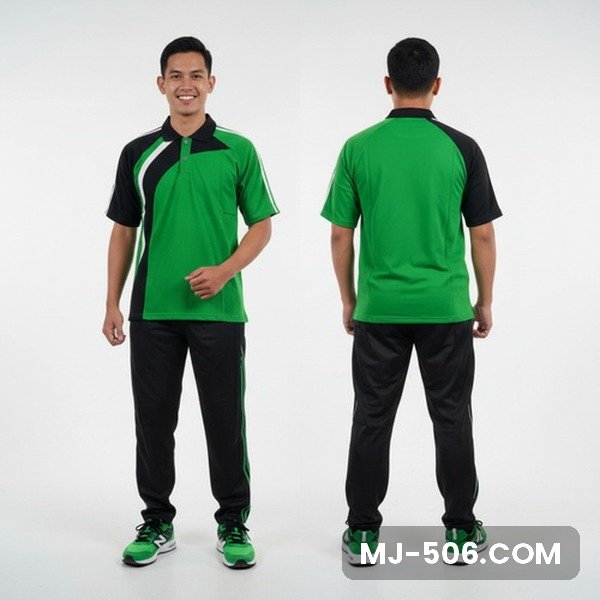 Baju Training Pria Hijau Hitam Baju Training Pria Hijau Hitam, setelan baju training polo lengan pendek katun cardet 24s dan celana training diadora