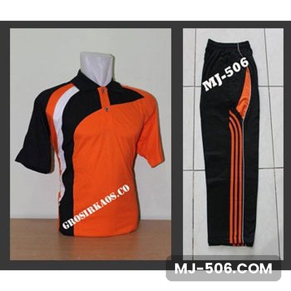 Baju Training Pria Oranye Hitam Baju Training Pria Oranye Hitam, setelan baju training polo lengan pendek katun cardet 24s dan celana training diadora