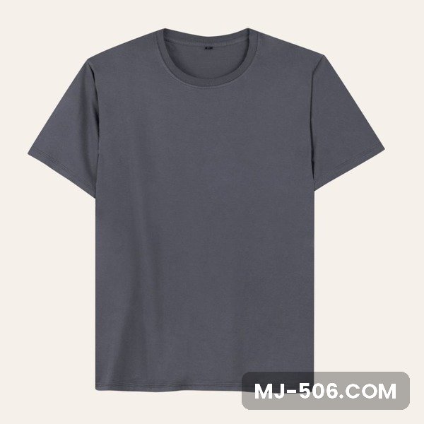 Kaos Polos Lengan Pendek Abu Tua Kaos polos lengan pendek warna abu tua, katun combed 30s tampak depan