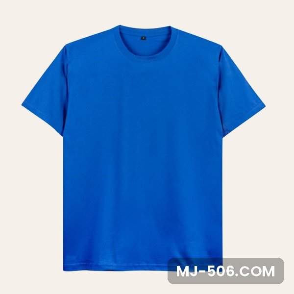 Kaos Polos Lengan Pendek Biru Benhur Kaos polos lengan pendek warna biru benhur, katun combed 30s tampak depan