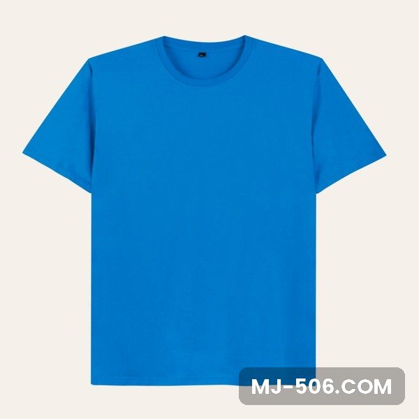 Kaos Polos Lengan Pendek Biru Turkish Kaos polos lengan pendek warna biru turkish, katun combed 30s tampak depan