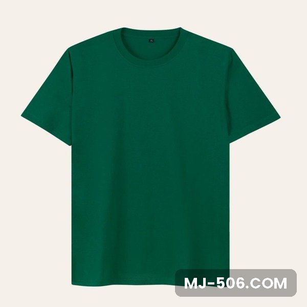 Kaos Polos Lengan Pendek Hijau Botol Kaos polos lengan pendek warna hijau botol, katun combed 30s tampak depan