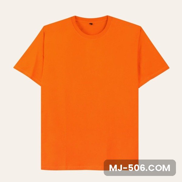 Kaos Polos Lengan Pendek Orange Kaos polos lengan pendek warna orange, katun combed 30s tampak depan