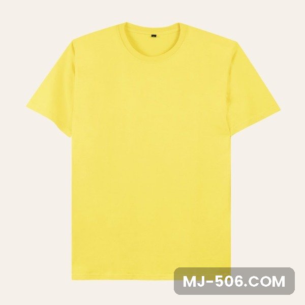 Kaos Polos Lengan Pendek Pale Yellow Kaos polos lengan pendek warna pale yellow, katun combed 30s tampak depan