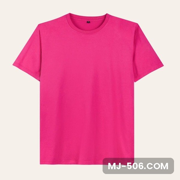 Kaos Polos Lengan Pendek Pink Fanta Kaos polos lengan pendek warna pink fanta, katun combed 30s tampak depan