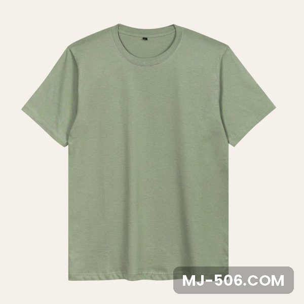 Kaos Polos Lengan Pendek Sage Green Kaos polos lengan pendek warna sage green, katun combed 30s tampak depan
