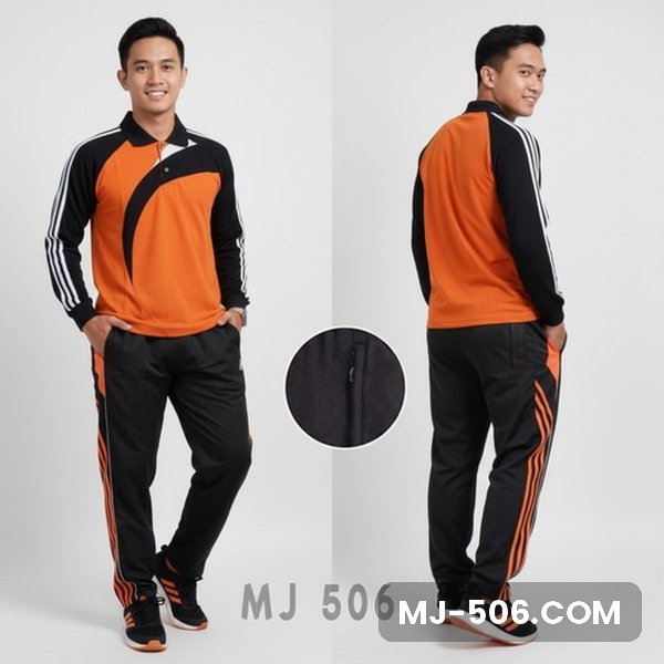 Pakaian Olahraga Seragam Oranye Lengan Hitam Pakaian Olahraga Seragam Oranye Lengan Hitam, setelan pakaian olahraga polo katun cardet 24s dan celana training diadora