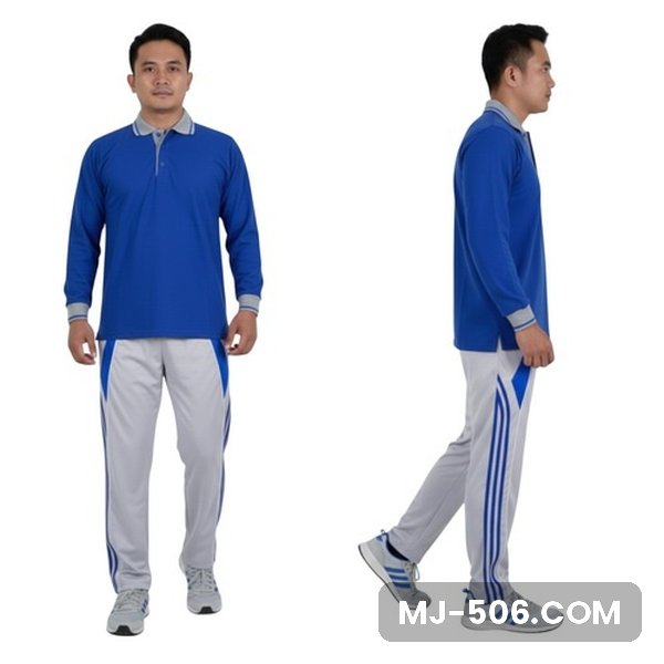 Polo Lacos Lengan Panjang Biru Benhur Kerah Abu Celana Abu Polo Lacos Lengan Panjang Biru Benhur Kerah Abu Celana Abu, setelan polo lacos lengan panjang dan celana training diadora