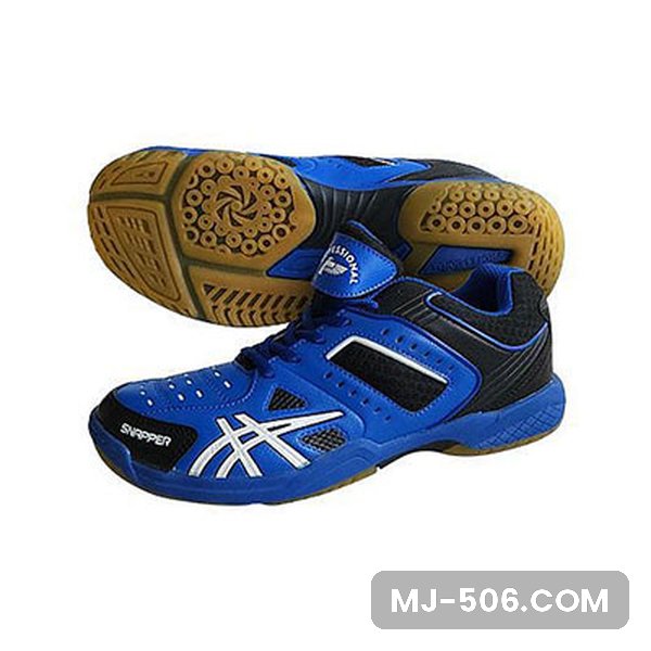Sepatu Badminton Snapper Blue Sepatu Badminton Snapper Blue, sepatu badminton Professional model Snapper warna blue tampak samping dan sol
