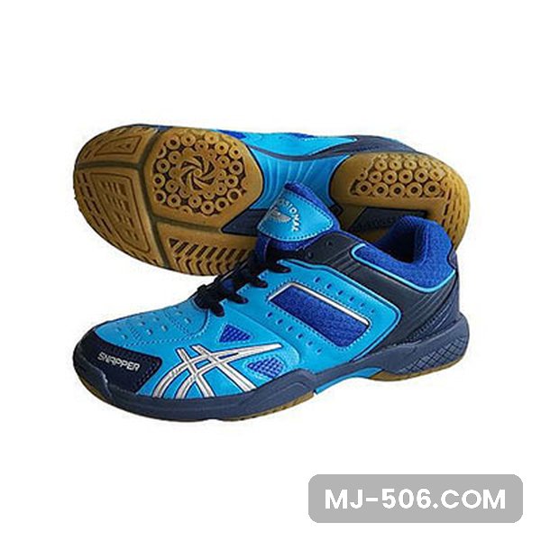 Sepatu Badminton Snapper Turkis Sepatu Badminton Snapper Turkis, sepatu badminton Professional model Snapper warna turkis tampak samping dan sol