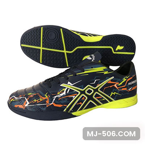 Sepatu Futsal Hummer Navy Sepatu Futsal Hummer Navy, sepatu futsal Professional model Hummer warna navy tampak samping dan sol