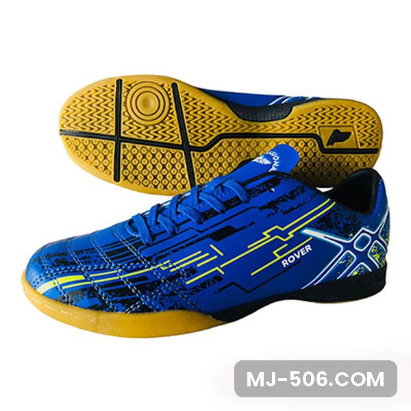 Sepatu Futsal Rover Blue Sepatu Futsal Rover Blue, sepatu futsal Professional model Rover warna blue tampak samping dan sol