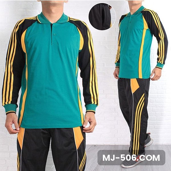 Setelan Training Lengan Panjang Tosca Hitam Kuning Setelan Training Lengan Panjang Tosca Hitam Kuning, setelan polo raglan katun cardet 24s dan celana training diadora