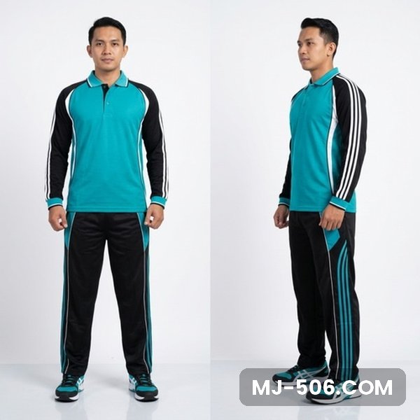 Setelan Training Lengan Panjang Tosca Hitam Putih Setelan Training Lengan Panjang Tosca Hitam Putih, setelan polo raglan katun cardet 24s dan celana training diadora