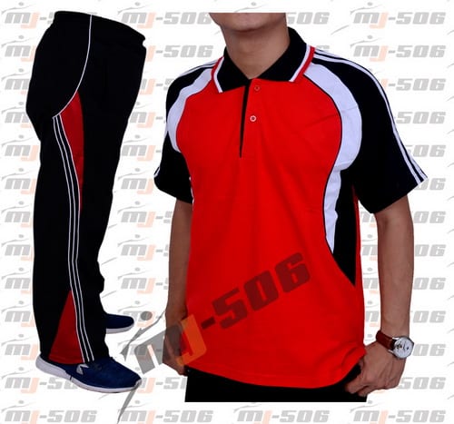 Setelan Baju  Olahraga Predator Merah Toko MJ 506