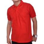 Kaos Polo Merah Polos