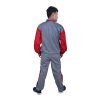 Setelan Jaket Olahraga Warna Abu Merah - Gambar 3