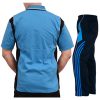 Setelan Kaos Olahraga Siswa Warna Biru Muda - Gambar 2