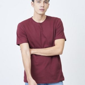Kaos Polos Pria Warna Maroon