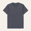 Kaos Polos V-Neck Abu Tua