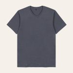 Kaos Polos V-Neck Abu Tua