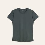 Kaos Polos Slimfit Wanita Warna Abu Tua
