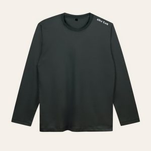 Kaos Polos Abu Tua Lengan Panjang