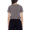Kaos Polos Wanita Warna Abu Tua - Gambar 3