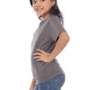 Kaos Polos Anak Warna Abu Tua - Gambar 2