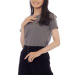 Kaos Polos Wanita Warna Abu Tua