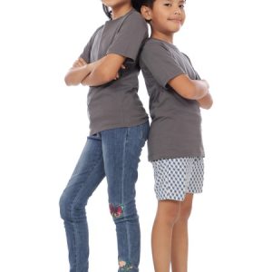 Kaos Polos Anak Warna Abu Tua