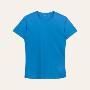 Kaos Polos Slimfit Wanita Warna Biru Turkis