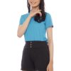 Kaos Polos Wanita Warna Biru Turkis - Gambar 2