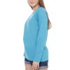 Kaos Polos Wanita Lengan Panjang Biru Turkis - Gambar 4