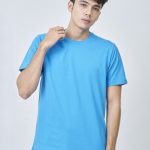 Kaos Polos Pria Biru Turkis