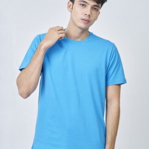 Kaos Polos Pria Biru Turkis