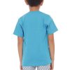 Kaos Polos Anak Warna Biru Turkis - Gambar 3