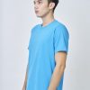Kaos Polos Pria Biru Turkis - Gambar 2