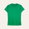 Kaos Polos Slimfit Wanita Warna Hijau Botol