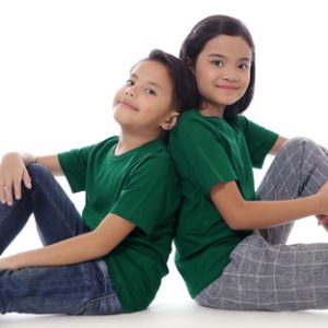 Kaos Polos Anak Warna Hijau Botol